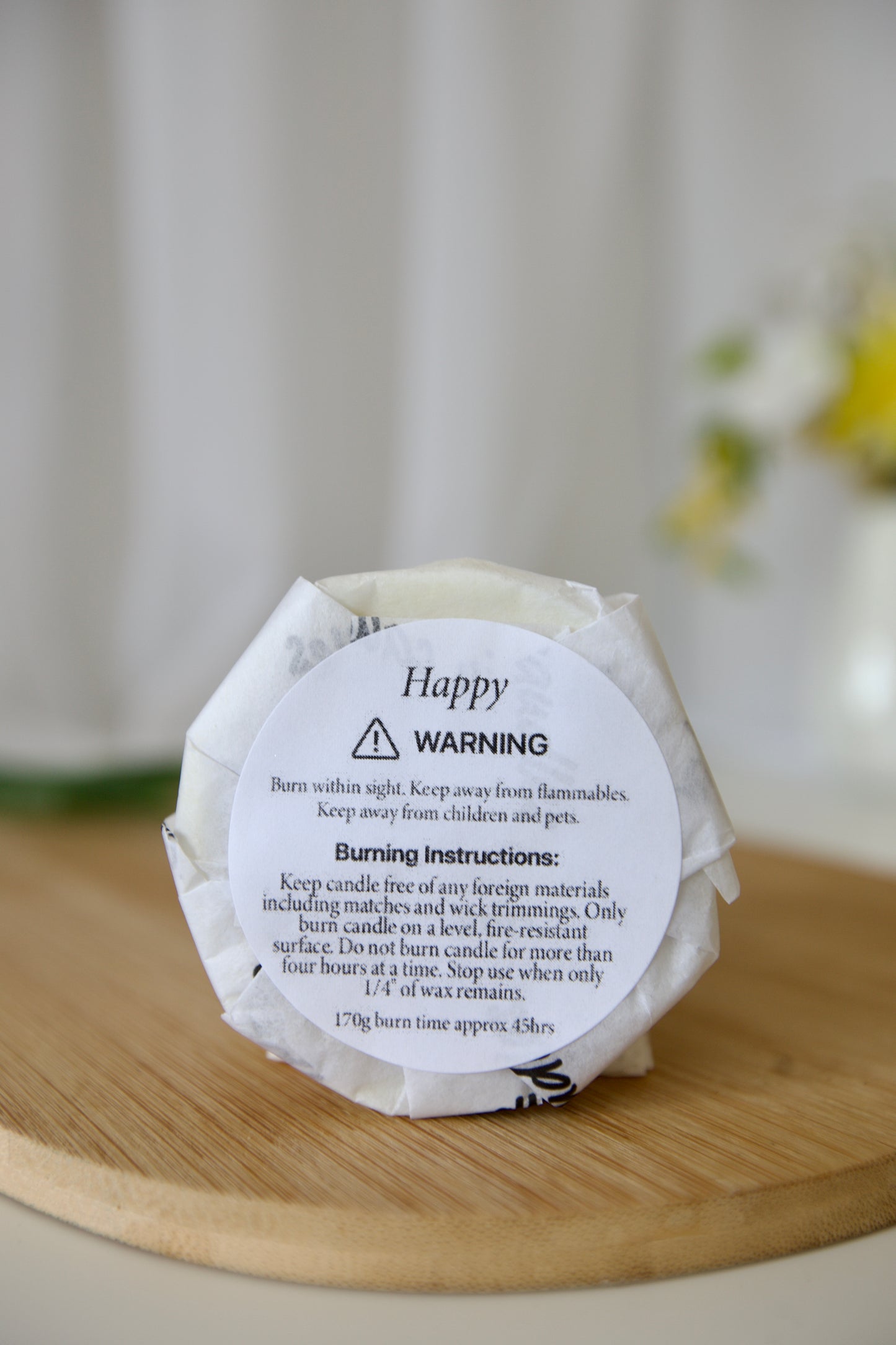 Happy Aromatherapy Refill Candle