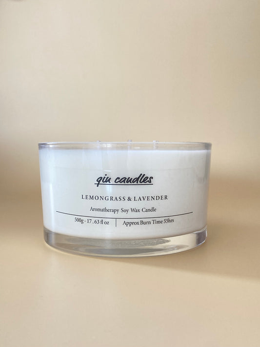 Lemongrass & Lavender Aromatherapy Candle (3 Wick)