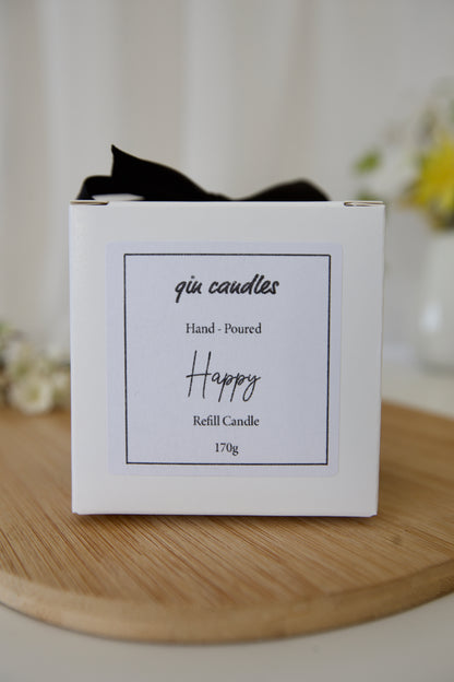 Happy Aromatherapy Refill Candle