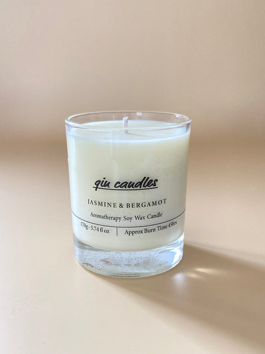 Jasmine & Bergamot Aromatherapy Candle