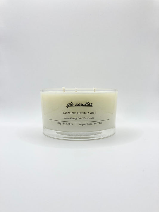 Aromatherapy Jasmine & Bergamot Triple Wick Candle